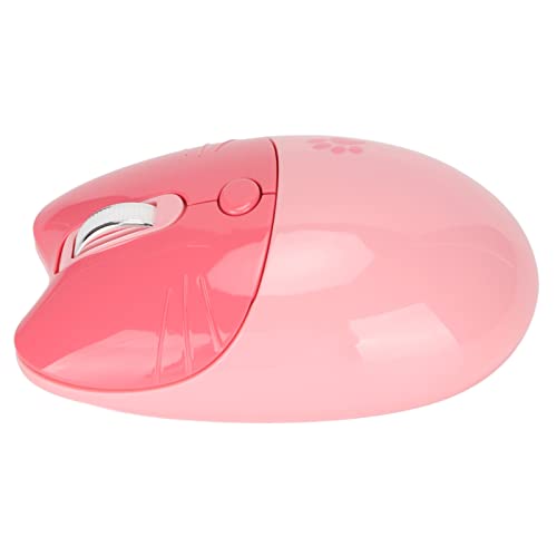 2.4G Wireless Mouse Cute Cartoon Cat Paw, Portable Mobile Optical 1600DPI USB Mäuse Cordless Mouse, Silent Click Less Noice Mouse für PC Laptop Computer Notebook (Rosa) von Topiky