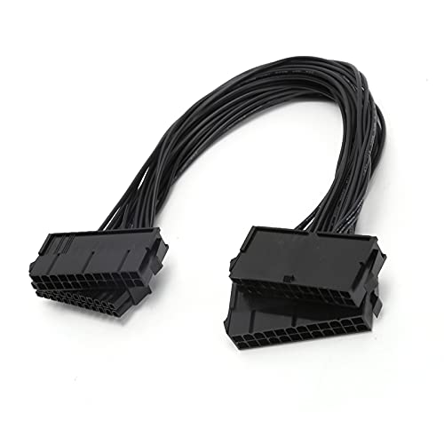 Topiky 24pin Kabel, Hauptnetzteil 24PIN (20+4) 30cm Synchrones Verlängerungskabel 3 Netzteil Netzteiladapter, für Bitcoin Mining von Topiky