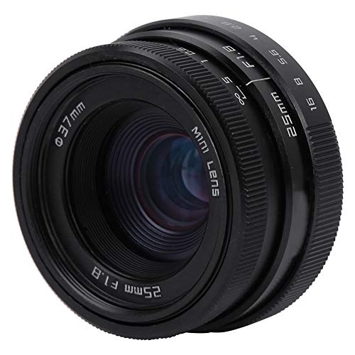 25mm F1.8 CCTV C Mount Objektiv,für Sony für Nikon für Canon,Kamera Weitwinkelobjektiv mit Kappe(Schwarz) von Topiky