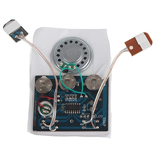 27 s beschreibbare Musik Sound Voice-Modul-Chip 0,5 W mit Lautsprecher mit Knopfbatterie für kreative Geschenke/DIY-Karte/Tortenschachtel(Kabelgebundene Doppeltastensteuerung) von Topiky