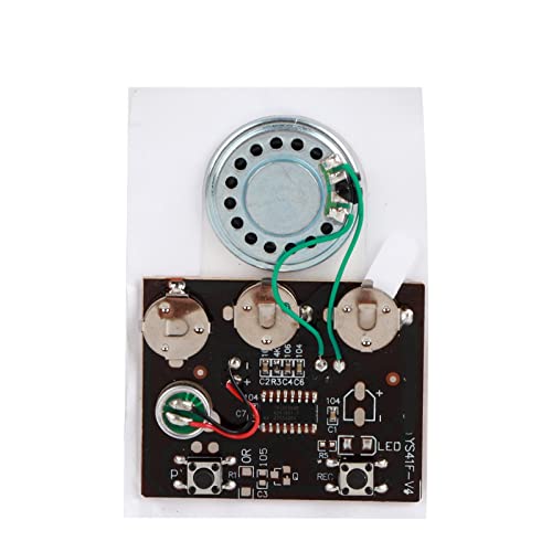 27 s beschreibbare Musik Sound Voice-Modul-Chip 0,5 W mit Lautsprecher mit Knopfbatterie für kreative Geschenke/DIY-Karte/Tortenschachtel(Schlüsselkontrolle) von Topiky