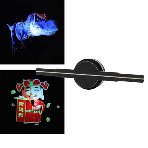 3D-Hologramm-Lüfter, 11,0 Zoll 3D-Hologramm-Projektor-Werbedisplay, 3D-holografischer Videoprojektor Unterstützt WLAN, 256 Lichtperlen, für Windows für Android für (EU) von Topiky