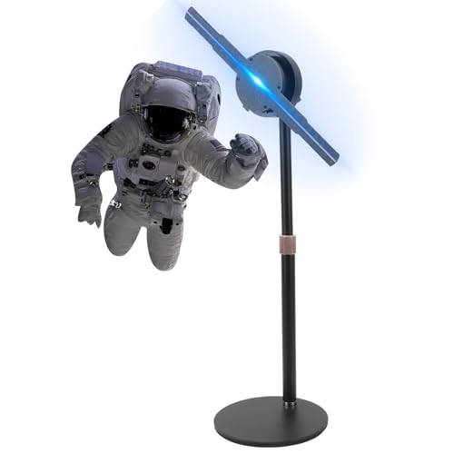 3D Hologramm Ventilator mit Desktop Ständer, 11 Zoll 3D Hologramm Projektor Werbedisplay, 256 LED Unterstützung, WiFi App, mit 16 GB Speicherkarte für (EU) von Topiky