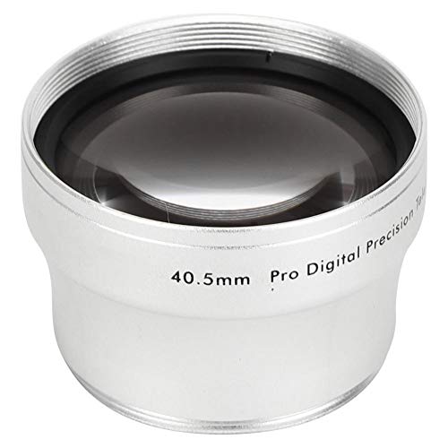 Aluminiumlegierung 40,5 mm 2-fache Vergrößerung Universal-Telekonverter-Teleobjektiv mit Beuteltasche für alle Kameraobjektive mit 46 mm Öffnungsdurchmesser von Topiky
