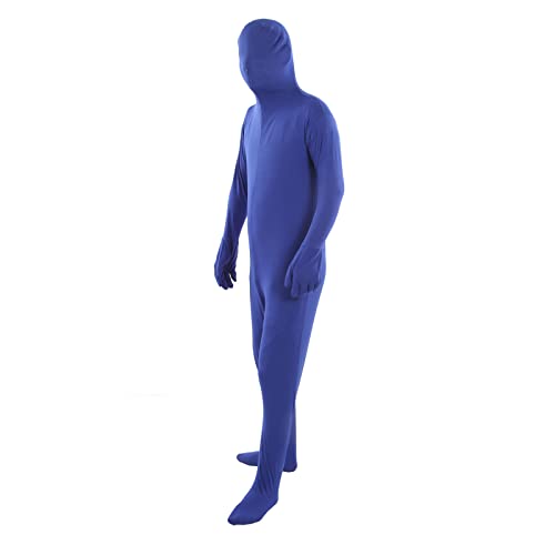 Blue Screen Bodysuit Chromakey Body Suit Kostüm Ganzkörper-Split-Design für Fotografie, Film, Video, Fotoeffekt, Passend für 160 cm Bis 180 cm Höhe (160cm) von Topiky
