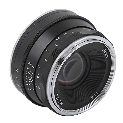 CC-Mil3516N Spiegelloses Kameraobjektiv, Metall 35 mm F1.6 Manuelle Fokusblenden-Beschichtungsfolie Z-Mount-Objektiv für Nikon Z6 Z7 Z50(Schwarz) von Topiky