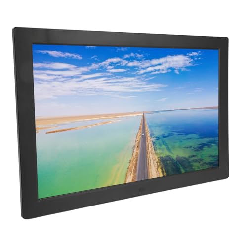 Digitaler Bilderrahmen, 17-Zoll-Digitalfotorahmen mit Fernbedienung, 1440 X 900 IPS HD-Touchscreen, Teilen von Musik, Fotos oder Videos, Wandmontage Möglich, mit USB-, SD-, (Black) von Topiky