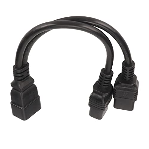 Duales IEC320 C19 auf C20 Kabel, Y Stromverteiler, PVC Außenhülle, Feste Verbindung, Stabil und Tragbar, Kompatibel mit Laptop Netzteilen, Schreibtischlampen, LCD Monitoren von Topiky