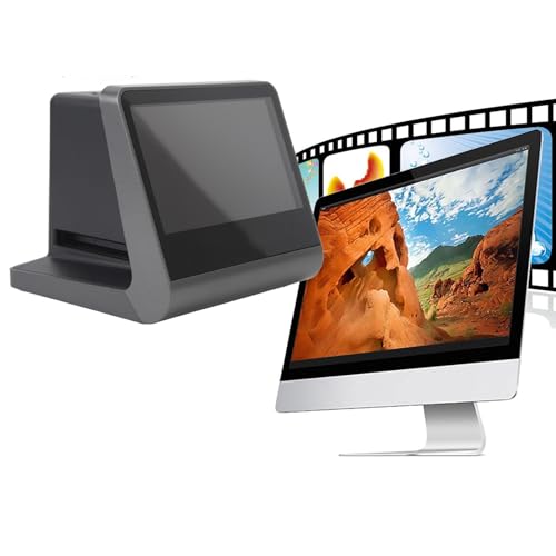 Film- und Diascanner mit Großem 5 Zoll LCD Bildschirm, Konvertiert 135, 126, 110 Super 8 mm Farbfilme oder Schwarzweißfilme oder Dias, 48 ​​MP High Definition, Integrierter 16 GB von Topiky