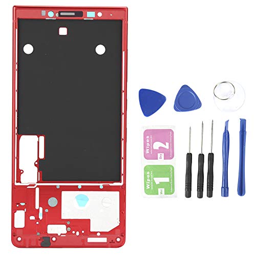 Frontrahmen des LCD-Bildschirms, Austausch des Smartphone-Rahmens, Rahmen Full Set Display Touchscreen für BlackBerry KEY2/KEYTWO/BBF100‑1/‑2/‑6 LCD-Bildschirm (Sliver/Rot) (Rot) von Topiky