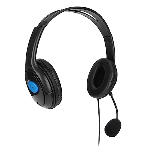 Gaming-Headset mit Mikrofon für, Stereo-Spielkopfhörer mit Rauschunterdrückung, Einstellbare Mikrofon-Stummschaltung, Kopfhörer mit Mikrofon, für PC Laptop X One, Schwarz von Topiky