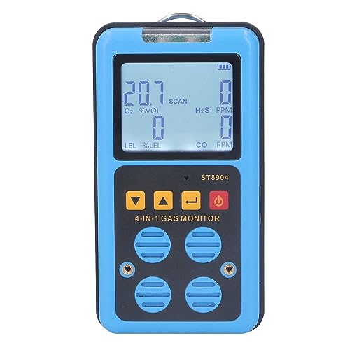 Gasdetektor, 4-in-1 CO H2S O2 LEL Wiederaufladbarer Multigasmonitor, Luftqualitätstester-Analysator, Gasschnüffler mit Hintergrundbeleuchtetem LCD-Display, Gasdetektor, 4-in-1 CO H2S O2 LEL Wiederaufladbarer Multigasmonitor, Luftqualitätstester-Analysator, Gasschnüffler mit Hintergrundbeleuchtetem LCD-Display, von Topiky