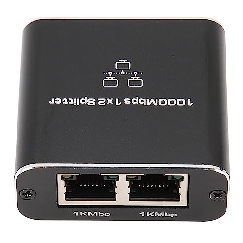 Gigabit RJ45 Netzwerk Splitter Adapter, Ethernet Kabel Splitter 1 auf 2, Cat5, Cat5e, Cat6, Cat7, RJ45 Netzwerk Verlängerungsanschluss, Zwei Geräte Teilen Sich RJ45 Netzwerk von Topiky