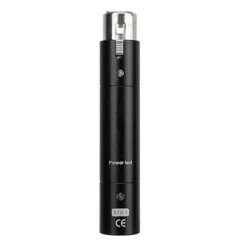 Inline Mikrofonvorverstärker, Mikrofon Booster Vorverstärker mit 28 DB Verstärkung, Verlustfreie Verstärkung, Dynamischer Aktiver Inline Mikrofon Booster Vorverstärker (BLACK) von Topiky