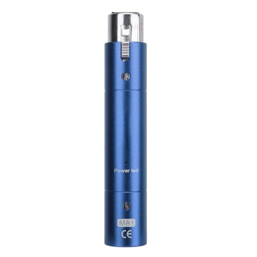Inline Mikrofonvorverstärker, Mikrofon Booster Vorverstärker mit 28 DB Verstärkung, Verlustfreie Verstärkung, Dynamischer Aktiver Inline Mikrofon Booster Vorverstärker (BLUE) von Topiky