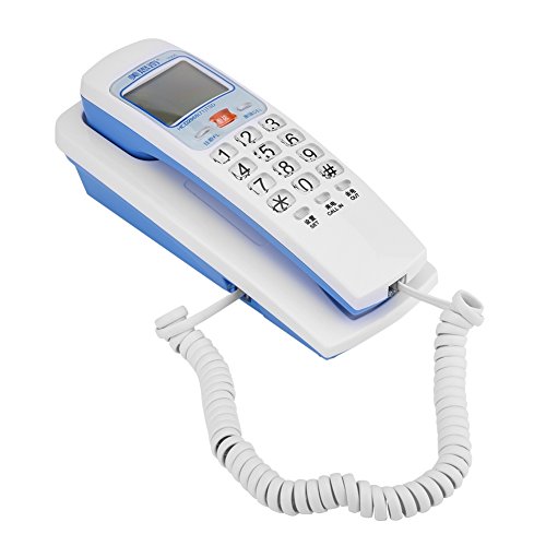 Kabelgebundenes Telefon,tragbares an der Wand befestigtes Festnetztelefon mit Standard FSK/DTMF Display Anrufer ID, Lautsprecher, Kabel Desk Erweiterungs Station für Zuhause/Büro/Hotel(Weiß) von Topiky