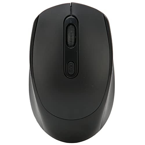 Kabellose Maus,2,4G Wireless und USB-Empfänger,Geräuschlos Wiederaufladbar,800/1200/1600 DPI Einstellbar, 5 Millionen Mal Lebensdauer, Ergonomische Stummschaltung Computermäuse,für Win (Schwarz) von Topiky