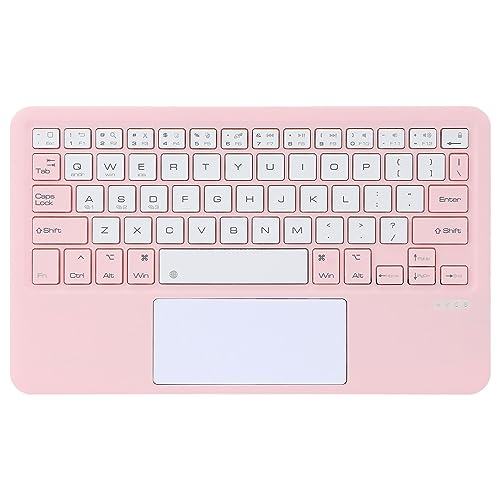 Kabellose -Tastatur mit Touchpad, Tragbare, Ultradünne, Ergonomische Schreibmaschinentastatur mit Scherentasten, für für OS X für (Rosa) von Topiky