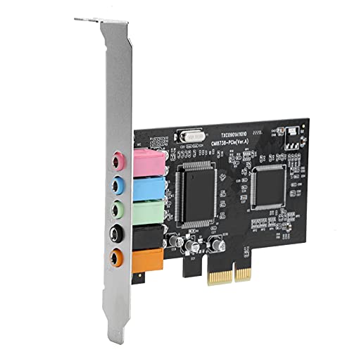 Kanal-Soundkarten-Chip-Modul, Pcie 5.1-Kanal-Soundkarte 6-Kanal-Audiokarte CMI8738-Chip mit CD-Zubehör von Topiky