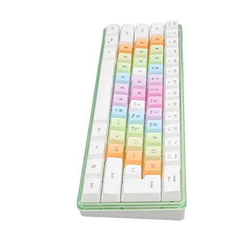 Kompakte Mechanische Tastatur mit 61 Tasten, RGB Hintergrundbeleuchtung, Abnehmbares Typ C Kabel, Ergonomisches Design, USB Übertragung, ABS Material. Unterstützte Systeme: IBM von Topiky
