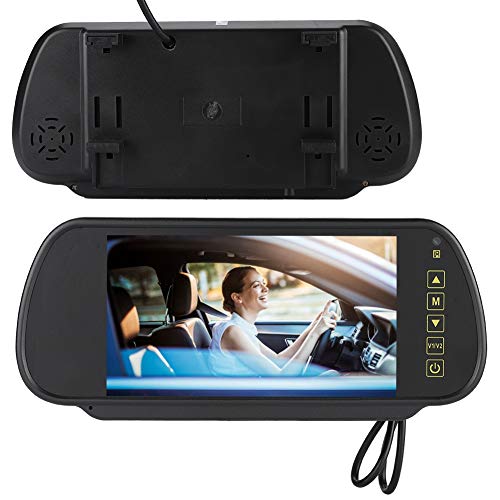 LCD-Rückspiegel, 7-Zoll-Auto-Rückspiegel Auto-Abblendmonitor, Rückfahrkamera mit Halterung, kann Auto-DVD- oder Set-Top-Box-Display verwendet Werden von Topiky