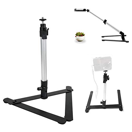 Live Übertragung Standhalterung, Aluminiumlegierung 2KG Last 360° Verstellbar Fotostudio Overhead Remake Kopieren Ständer Makrofotografie High Bracket Stativ für Digital Spiegelreflexkamera von Topiky