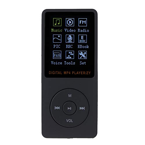 MP4-Player, tragbares USB 2.0-1,8-Zoll-TFT-Display HiFi-Musik-Player Digitaler Sport MP4-Vedio-Musik-Player/Full-Band-FM-Stereoradio(Schwarz) von Topiky