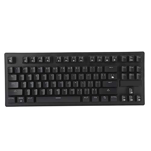 Mechanische Gaming-Tastatur mit USB-Kabel und Bunter Hintergrundbeleuchtung mit 87 Tasten und FN + F1-F12-Kombinationstasten für Computer-Desktop von Topiky