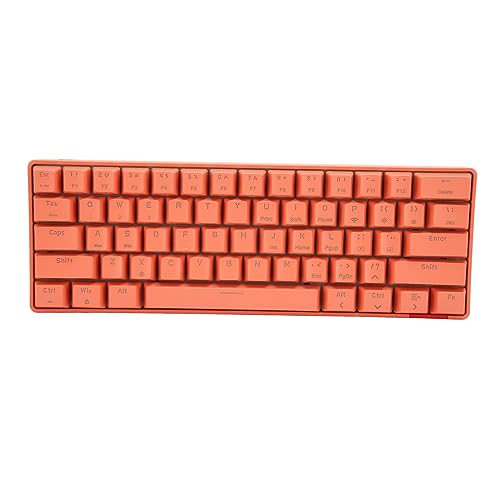 Mechanische Tastatur, BT 5.0 USB C Kabelgebundene Gaming Tastatur, Tragbare Mechanische Gaming Tastatur mit 61 Tasten und RGB Hintergrundbeleuchtung von Topiky