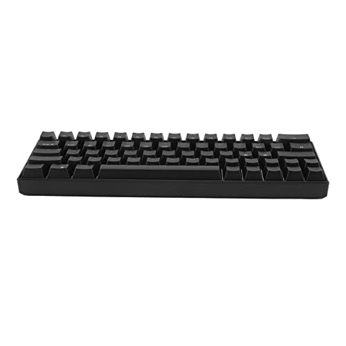 Mechanische Tastatur,64 Tasten RGB Ergonomisch 1800 MAh Wiederaufladbare Tastatur, Wireless 2,4G//Typ-C Schreibmaschine mit Kabel,für für für OS X, Schwarz (Linearer von Topiky