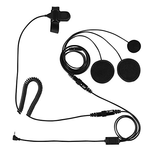 Motorradhelm Headset, 2,5 mm Motorrad Intercom PTT Kopfhörer Interphone Kopfhörer mit Mikrofon für Motorola Funkgerät Walkie Talkie T5428 T6200C T5720 von Topiky