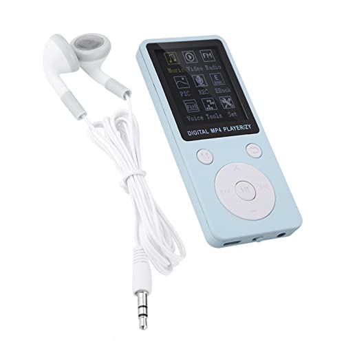 Musik-Player, Sport, MP4, MP3-Player, tragbar, zart, Musik, Radio, Video, E-Book mit 1,8-Zoll-Display, 8 Stunden Standby-Zeit, integrierter Akku (blau) von Topiky