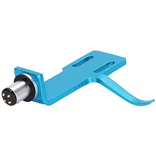 Phono Headshell, Plattenspieler Phonograph Player Headshell mit Verbindungskabel, High-End Phono Cartridge Headshell Plattenspieler Kit (Blau) von Topiky
