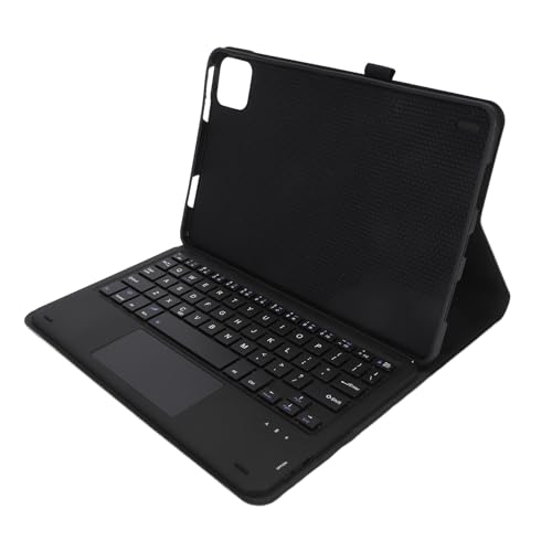 Tastaturhülle für Mi Pad 6 6 Pro Zoll 2023 Tablet, PU Ständerabdeckung mit Magnetischer Abnehmbarer Kabelloser BT Tastatur, Kompatibel mit für Windows für Android für IOS (Black) von Topiky