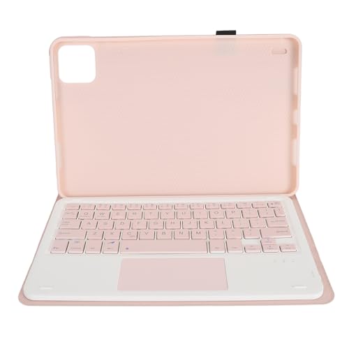 Tastaturhülle für Mi Pad 6 6 Pro Zoll 2023 Tablet, PU Ständerabdeckung mit Magnetischer Abnehmbarer Kabelloser BT Tastatur, Kompatibel mit für für Android für (Rosa) von Topiky