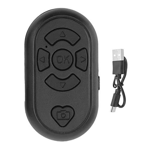 Bluetooth Remote Control Video Page Turner, Emote Fingertip Controller für Smart Clicker für Fotos und Videos, Wireless Ring Camera Shutter Control (Schwarz) von Topiky