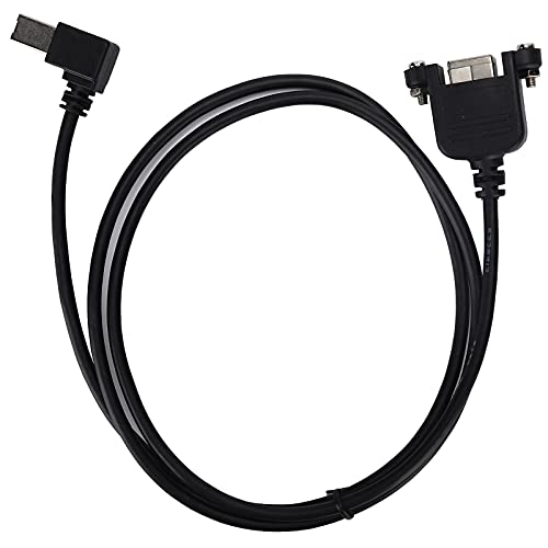 Topiky 1 M USB-B-Stecker auf USB-B-Buchse Kabel Zur Datenübertragung mit Befestigungsschrauben, 90-Grad-Adapter Passend für Industrielle und Andere Benutzeranwendungen. von Topiky