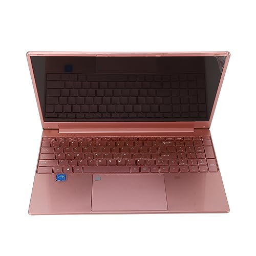 Topiky 15,6-Zoll-Laptop, FHD-IPS-Display Pinker Laptop für Win 11, 16 GB RAM 512 GB ROM Quad-Core-Prozessor, Ultradünner Laptop mit Fingerabdruckleser (16+512G EU-Stecker) von Topiky