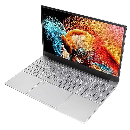 Topiky 15,6 Zoll Laptop, HD IPS Display Slim Laptop 8 GB DDR4L RAM 128 GB SSD, WiFi, für J4125, Quad Core, für UHD Graphics, für UHD, für 11 (EU-Stecker) von Topiky