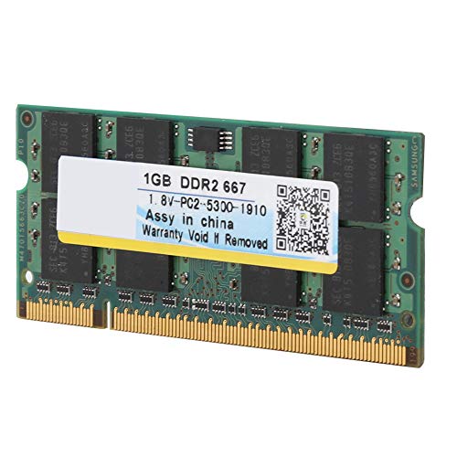 Topiky 1GB Notebook Speichermodul, DDR2 667 1,8V 1GB 667MHz 200Pin Laptop Speicherstick RAM Modul Voll Kompatibel für DDR2 PC2-5300 Desktop für, für Motherboard von Topiky