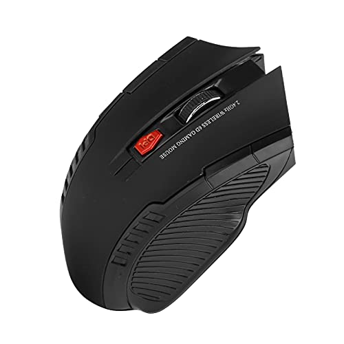 Topiky 2.4G Wireless Mouse, Ergonomische Computermaus mit USB-Empfänger und 1000/1200 / 1600DPI 3 Einstellbare Pegel, Tragbare Drahtlose Computermäuse mit USB-Empfänger (Schwarz) von Topiky