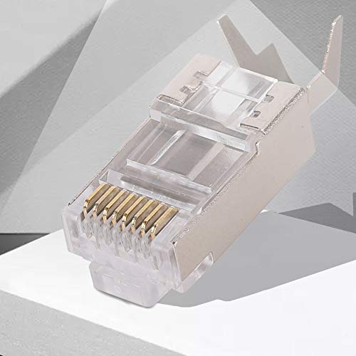 Topiky 226 RJ45-Steckverbinder, RJ45-Crimpenden 8P8C CAT7 30GIP-Kommunikation Netzwerkserver-Steckverbinder Ethernet-Kabel RJ45-Kopf, 10-TLG von Topiky