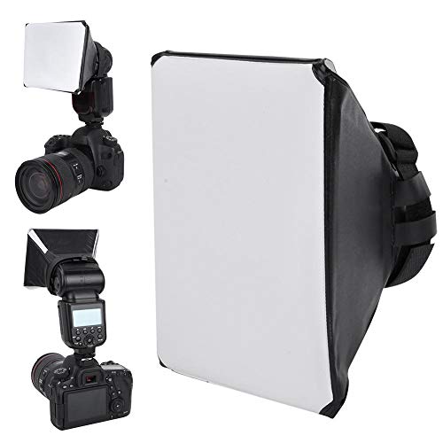 Topiky 3.9 x 5.1 Zoll DSLR/SLR Kamera Blitz Speedlite Softbox Diffusor, Tragbare Universal Rechteck Form Fotografie Zubehör für Kamera Externes Blitzlicht Lichtgeschwindigkeit von Topiky