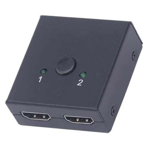 Topiky 4KSwitcher 2 In 1 Out, Bidirektionaler HDMISwitch, Breite Anwendung, Metallgehäuse für Computer, TV, Projektor von Topiky