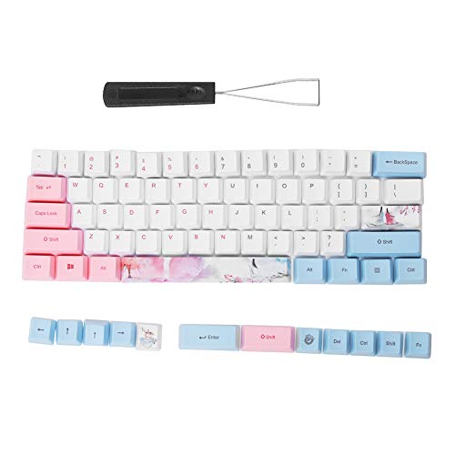 Topiky 73PCs Sublimations-Tastenkappen, DREI Lebenslange Tastenkappen, PBT-Zubehör für Mechanische Tastaturen Fünfseitige Gefärbte Anime-Tastatur (Sansei III) von Topiky