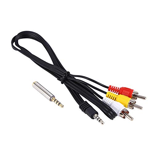 Topiky AV-Kabel für 2 Modell B +, 27-Zoll-AV-Videokabel mit 3,5-mm-Anschluss, Unterstützung von ein bis drei Ausgängen und Anschluss von Audio und Video von Topiky