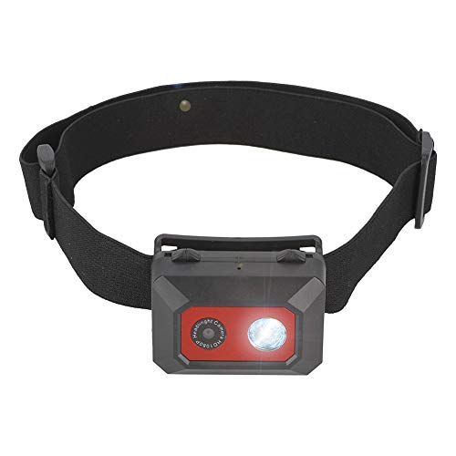 Topiky Action Kamera,5-10M Nachtsichtgerät, 1080P HD,2 in 1, 1,5/6H LED Scheinwerfer/SOS Modus, Freisprech Video Camcorder mit elastischem Kopfbügel, 32GB Speicherplatz für von Topiky