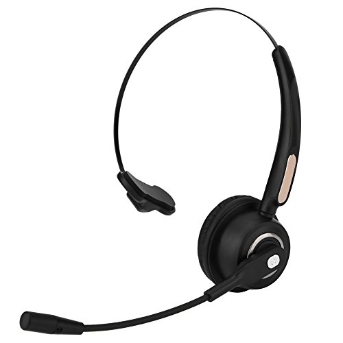 Topiky Call Center Headset, 12 Stunden Bluetooth Call Center Kopfhörer mit Noise Cancelling Mic für Computer, Handys von Topiky