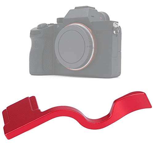 Topiky Daumen hoch Griff, Aluminiumlegierung Haltbarer Digitalkamera Handgriff Daumenauflage Griff Ersatz für Sony A9 / A9R / A7RIII / A7 III Kamera, Rot, Stabile Flexible von Topiky