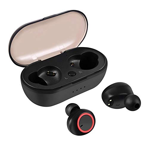 Topiky Drahtlose BT-Ohrhörer, Sport Wireless BT 5.0 In-Ear-Stereo-Kopfhörer Tragbares HiFi-Sound-Headset mit magnetischer Ladebox, 3,5-4 Stunden Spielzeit, 10 m effektive Reichweite(Schwarz) von Topiky